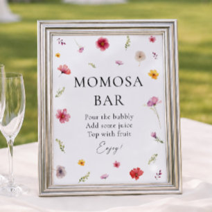 Baby in Bloom Baby Shower Momosa Bar Poster