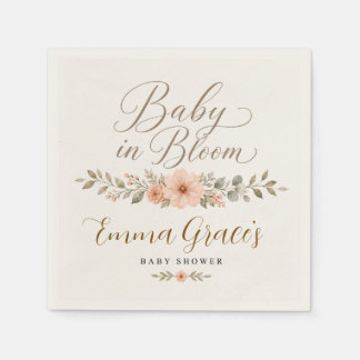 Baby in Bloom Baby Shower Napkins