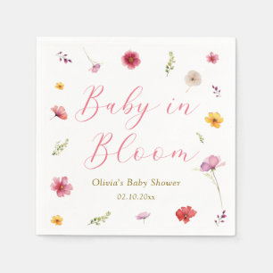 Baby in Bloom Baby Shower Napkins