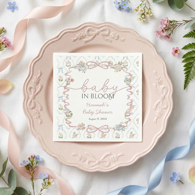Baby in Bloom Baby Shower  Napkins (Creator Uploaded)