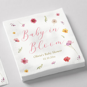 Baby in Bloom Baby Shower Napkins