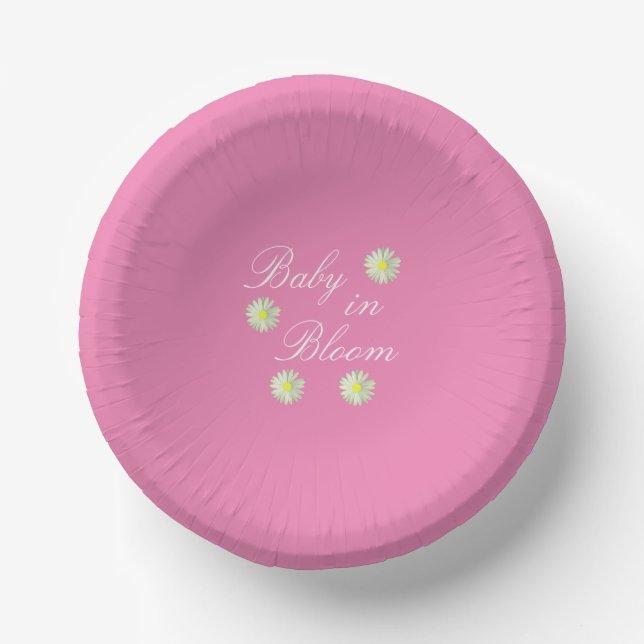 Baby In Bloom Baby Shower Paper Bowls (Front)