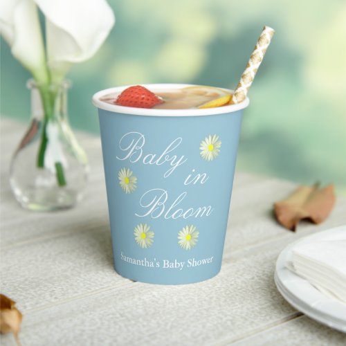 Baby In Bloom Baby Shower Paper Cups