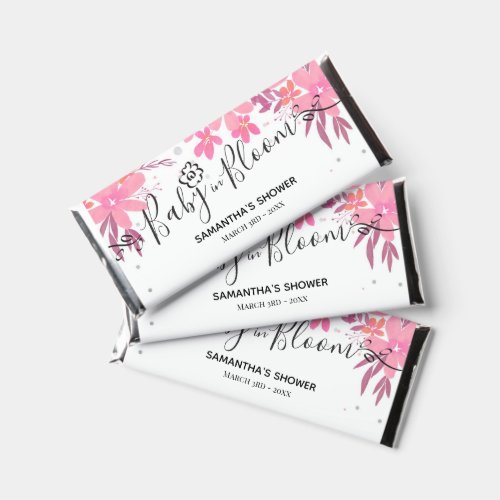 Baby in Bloom Baby Shower Party Thank You Hershey Bar Favors