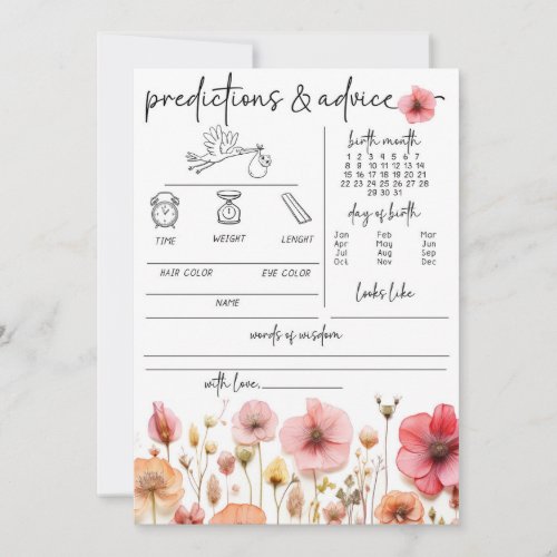 Baby in Bloom Baby Shower Prediction and advice  Save The Date