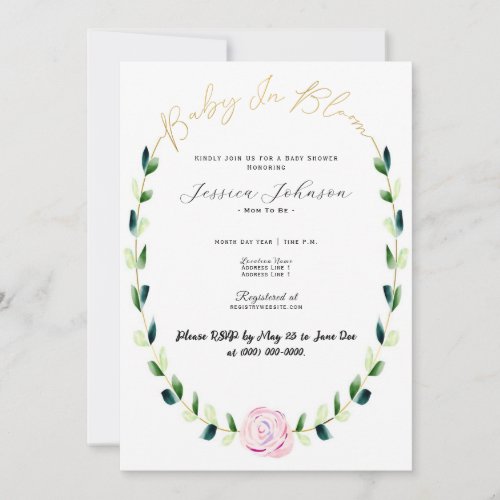 Baby in Bloom _ Baby Shower _ Save the Date