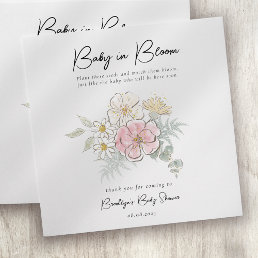 Baby in Bloom Baby Shower Seed Packet Favor Envelope