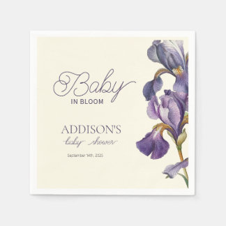 Baby In Bloom Baby Shower Spring summer floral Napkins