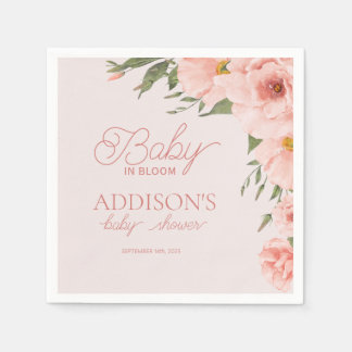 Baby In Bloom Baby Shower Spring summer floral Napkins