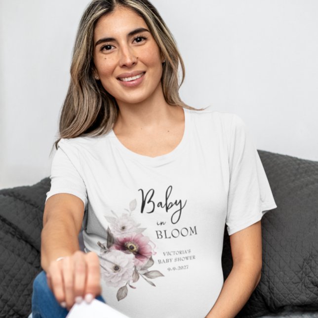 Baby in Bloom Baby Shower T-Shirt (Creator Uploaded)