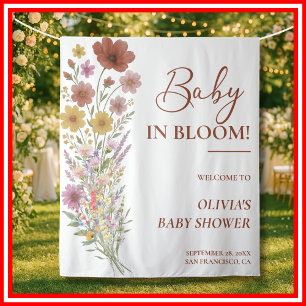 Baby in Bloom Baby Shower Tapestry