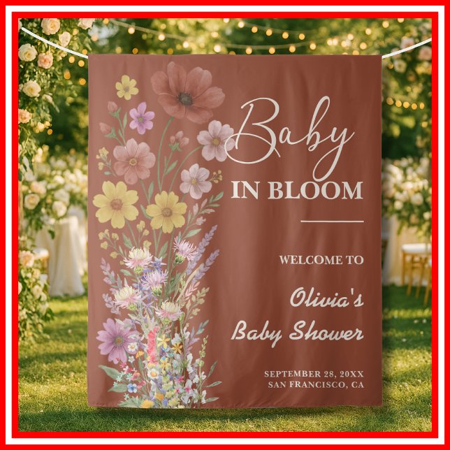 Baby in Bloom Baby Shower Tapestry (Creator Uploaded)