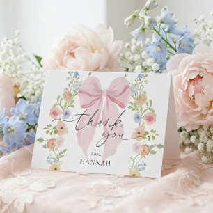Baby in Bloom Baby Shower Thank You Card