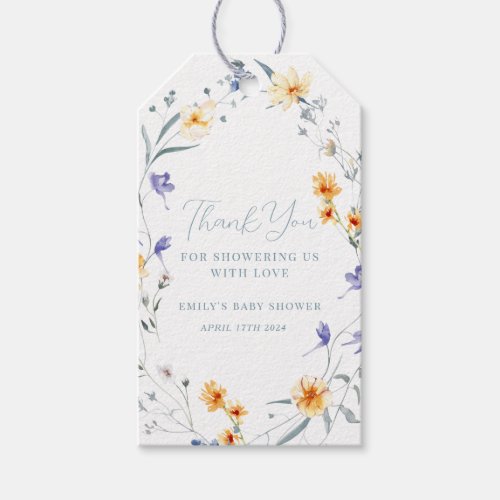 Baby in Bloom Baby Shower Thank You Gift Tags