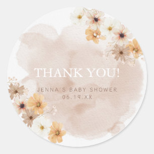 Baby in Bloom Baby Shower Thank You Sticker