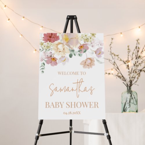 Baby in bloom Baby Shower Welcome Sign
