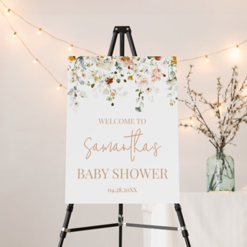 Baby in bloom Baby Shower Welcome Sign