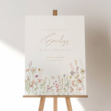 Baby In Bloom Baby Shower Welcome Sign