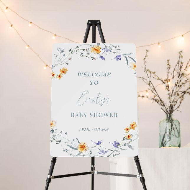 Baby in Bloom Baby Shower Welcome Sign (In Situ (Stand))