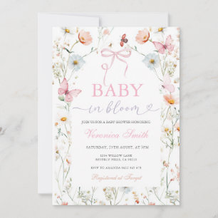 Baby in Bloom Baby Shower Wildflower Garden Invite