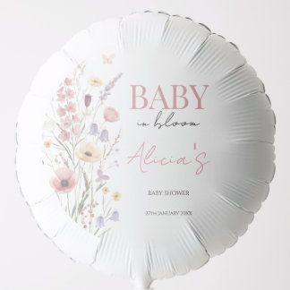Baby in Bloom Baby Shower Wildflowers Balloon