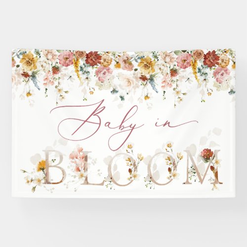 Baby In Bloom Backdrop Banner
