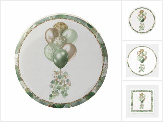 Baby in Bloom | Balloon with Eucalyptus Greenery