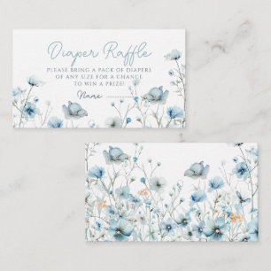 Baby In Bloom blue boy Baby Shower Enclosure Card