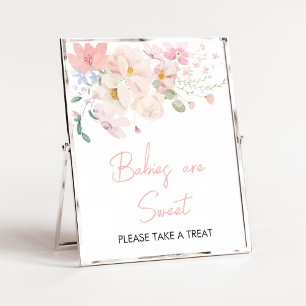 Baby in Bloom Blush Pink Floral Babies are Sweet Poster