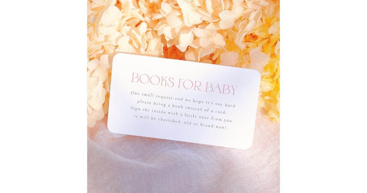 Baby in Bloom Blush Pink Floral Girl Baby Shower Enclosure Card | Zazzle