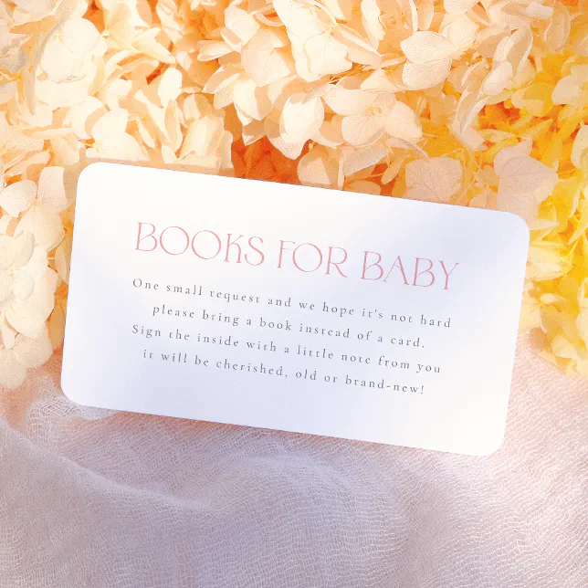 Baby in Bloom Blush Pink Floral Girl Baby Shower Enclosure Card | Zazzle