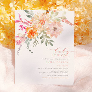 Baby In Bloom   Blush Spring Floral Shower Budget