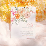 Baby In Bloom | Blush Spring Floral Shower Budget<br><div class="desc">A simple and modern baby shower invitation with a hand-painted watercolor bouquet, script lettering, and elegant typography. The front of the card features a floral arrangement in the top left-hand corner. There are roses, dahlias, snapdragons, eucalyptus, and more. Below, aligned to the right, it reads "baby in bloom", with "baby"...</div>