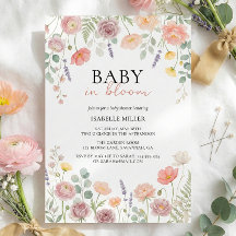 Baby In Bloom Blush & Teal Spring Floral Shower