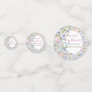 Baby in bloom blush Wildflower Rustic arch baby Confetti