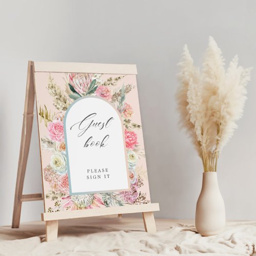 Baby In Bloom Bohemian Baby Shower Guest Book Sign