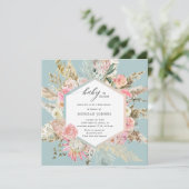 Baby In Bloom Bohemian Baby Shower Invitation (Standing Front)