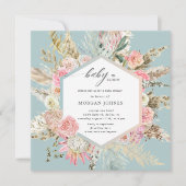Baby In Bloom Bohemian Baby Shower Invitation (Front)