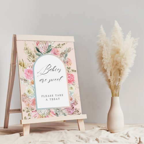 Baby In Bloom Bohemian Floral Baby Are Sweet Sign