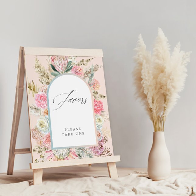 Baby In Bloom Bohemian Floral Baby Shower Favor Poster (Creator Uploaded)