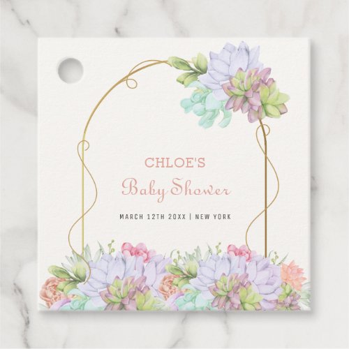 Baby In Bloom Boho Arch Cactus Baby Shower  Favor Tags