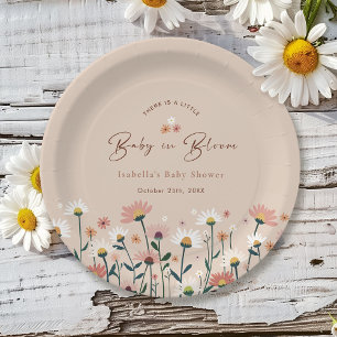 Baby in Bloom Boho Chic Floral Garden Party Shower Paper Plates