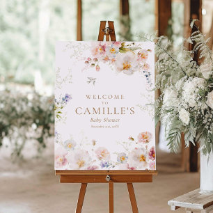 Baby in Bloom Boho Floral Baby Shower Foam Board