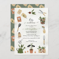 Baby in Bloom Boho Garden Baby Shower Invitation