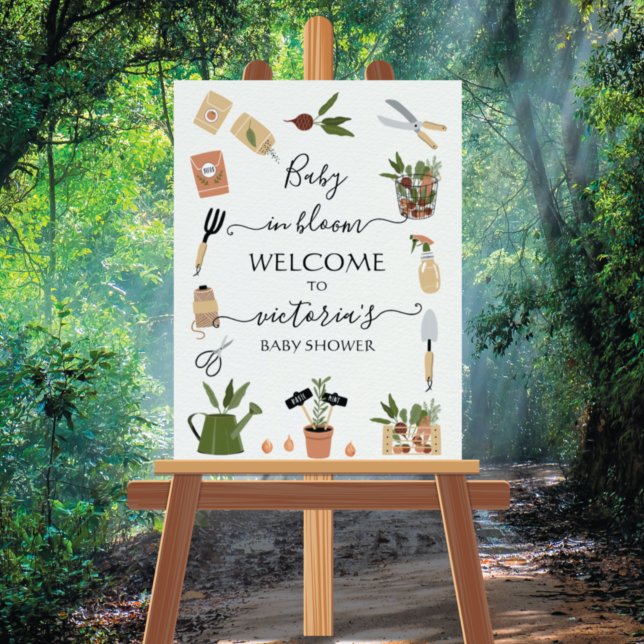 Baby in Bloom Boho Garden Baby Shower Poster (Creator Uploaded)