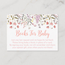 Baby In Bloom Boho Wildflower Baby Book Request Enclosure Card