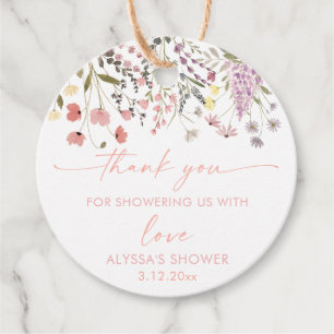 Baby In Bloom Boho Wildflower Baby Shower Favor Tags