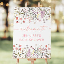 Baby In Bloom Boho Wildflower Baby Shower Welcome Foam Board