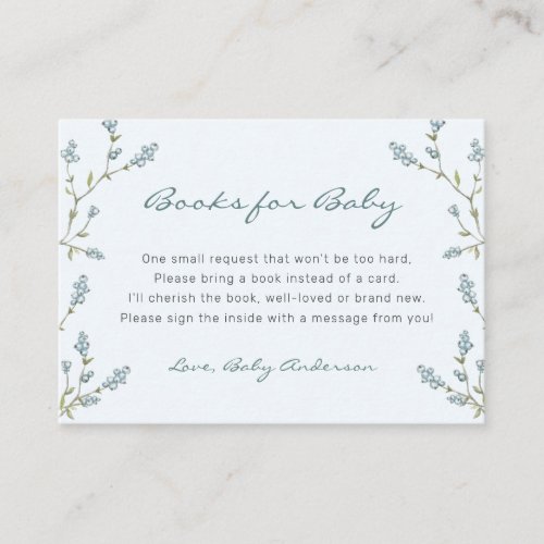 Baby in Bloom book request Enclosure Card