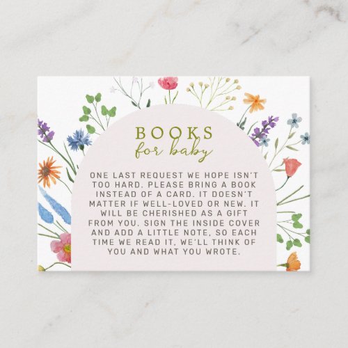Baby In Bloom Books for Baby Enclosure Card